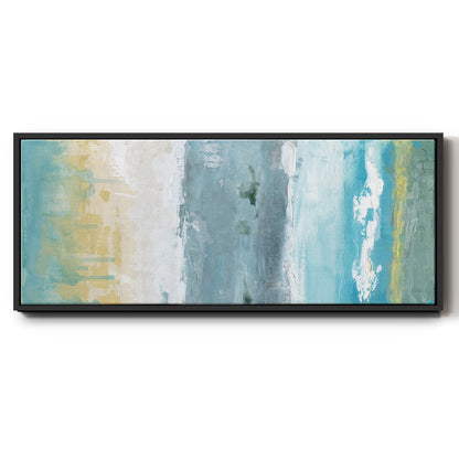 Beach Walk II - Floater Framed Canvas Print