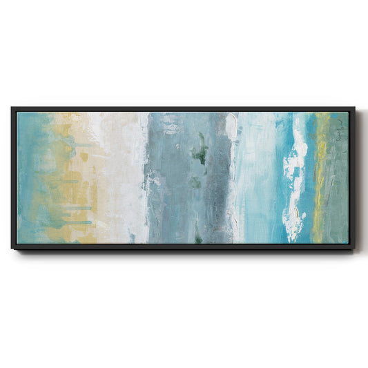 Beach Walk II - Floater Framed Canvas Print
