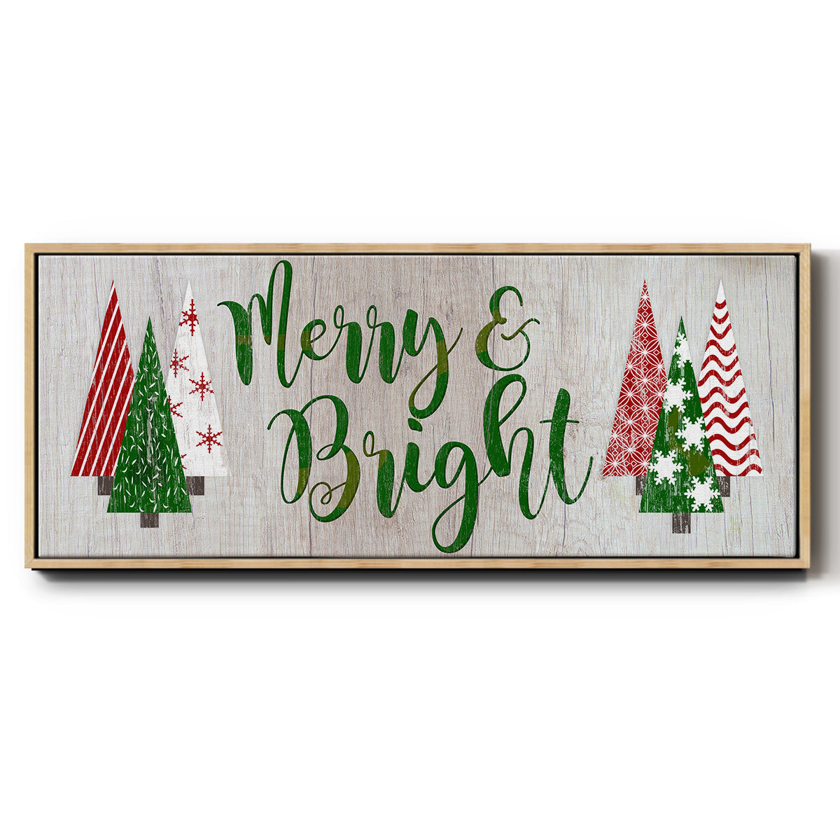 Merry & Bright - Floater Framed Canvas Print