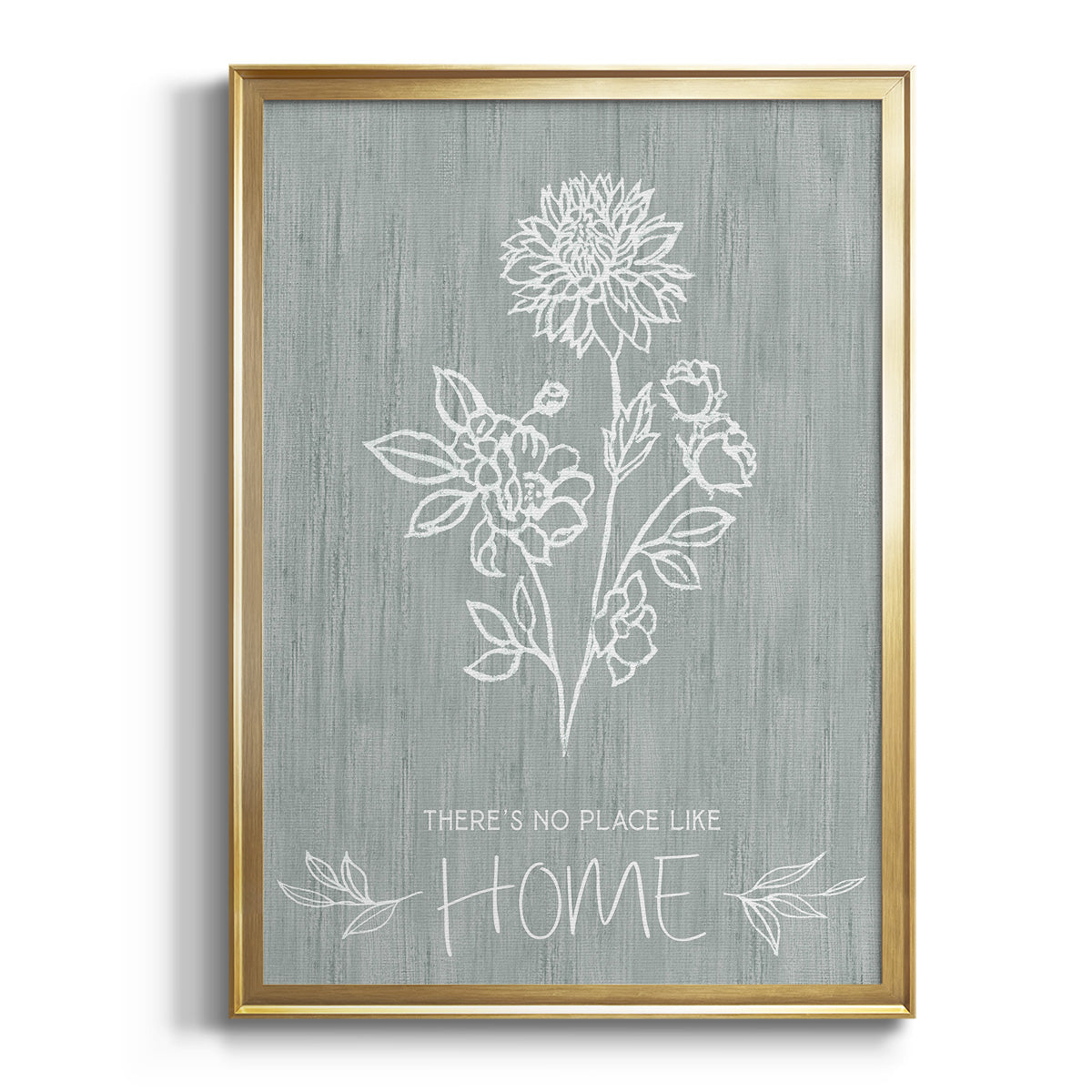 No Place Like Home Sketch - Modern Framed Canvas Print