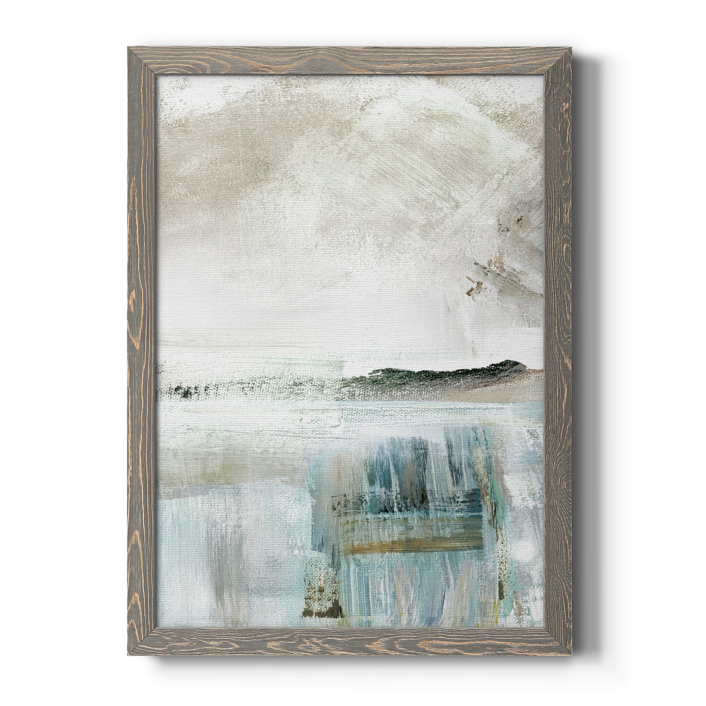 Summer Teal II - Premium Canvas Framed in Barnwood - Ready to Hang