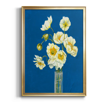 Ice Poppies - Modern Framed Canvas Print