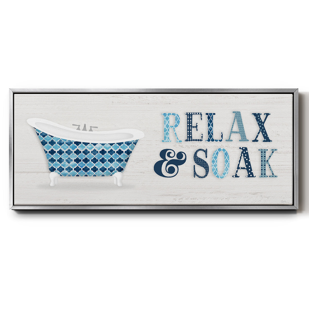 Relax and Soak - Floater Framed Canvas Print