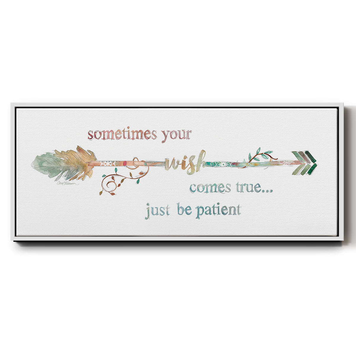 Wishing Arrow - Floater Framed Canvas Print