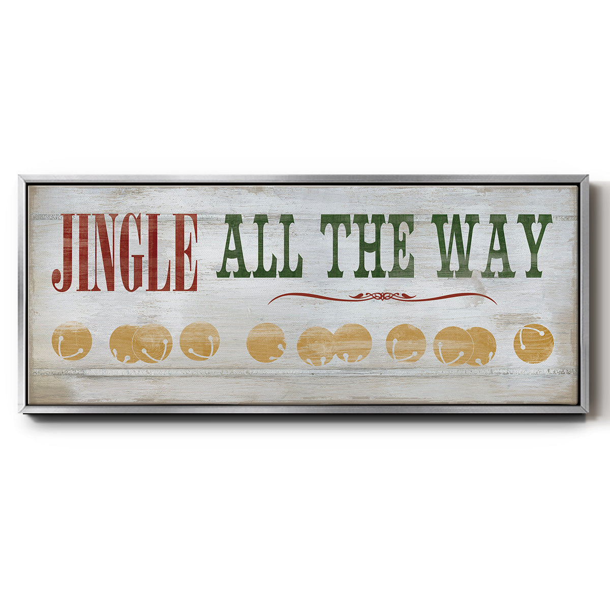 Jingle All the Way - Floater Framed Canvas Print
