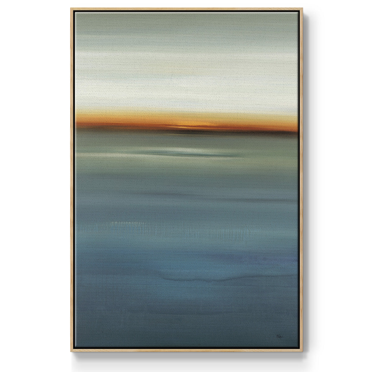 Beside the Blue I - Floater Framed Canvas Print