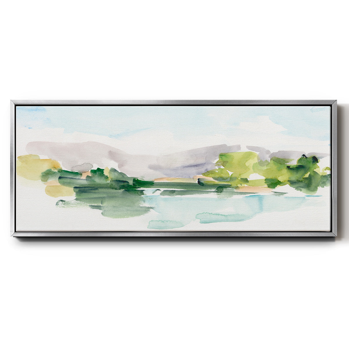 Tangerine Sunset II - Floater Framed Canvas Print