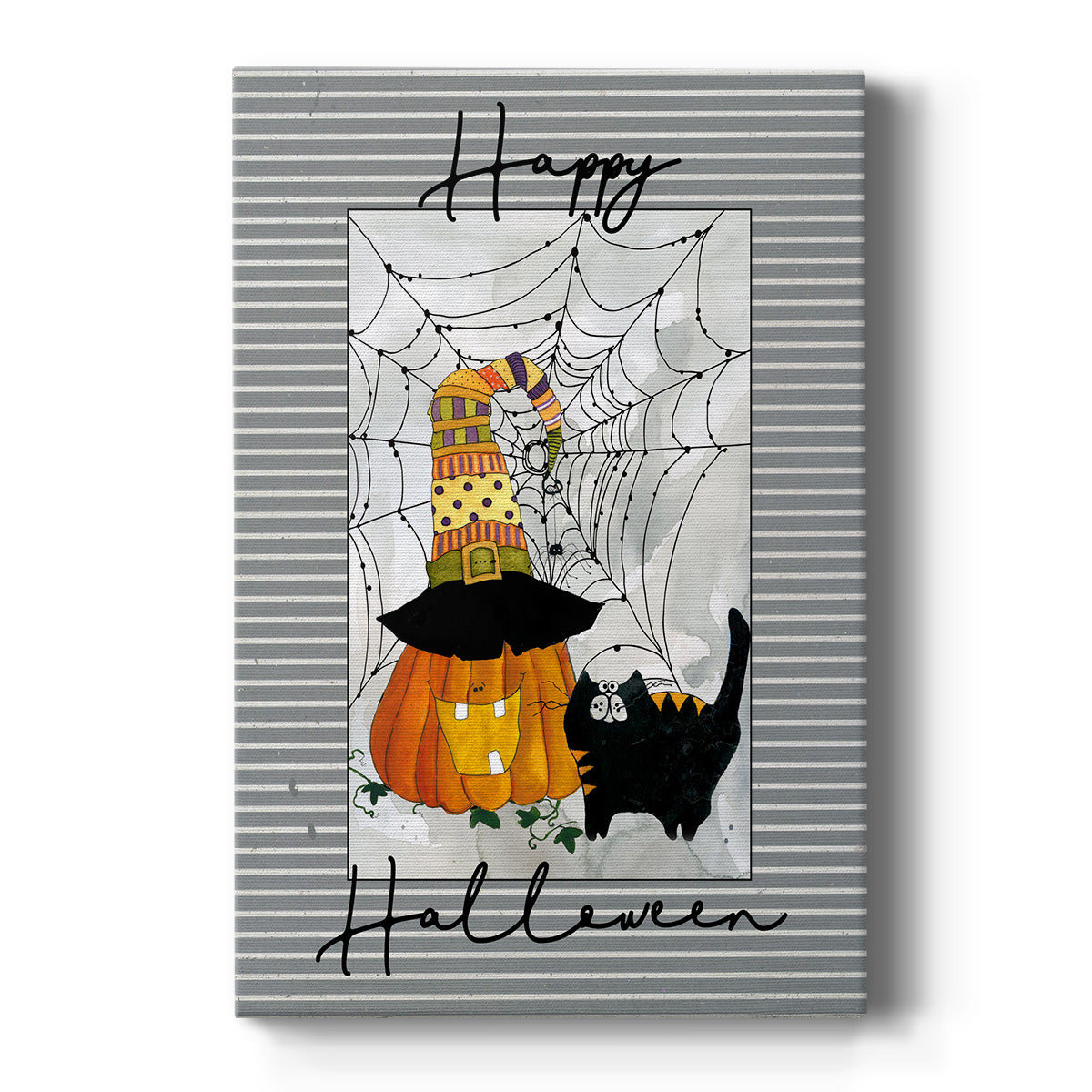 Happy Halloween Pumpkin Premium Gallery Wrapped Canvas - Ready to Hang