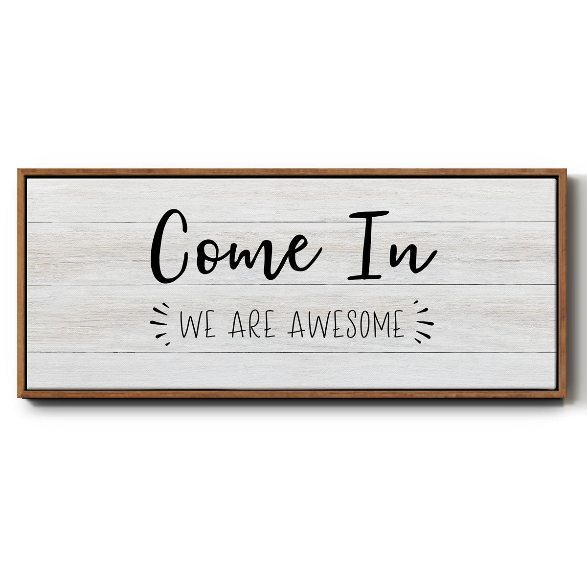 Come In - Floater Framed Canvas Print