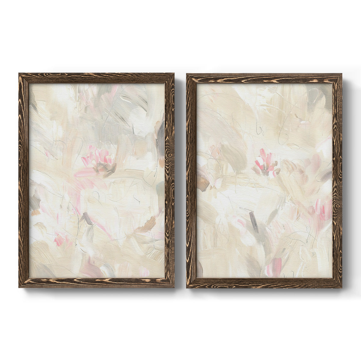 Soft Abstraction I - Premium Framed Canvas 2 Piece Set - Ready to Hang