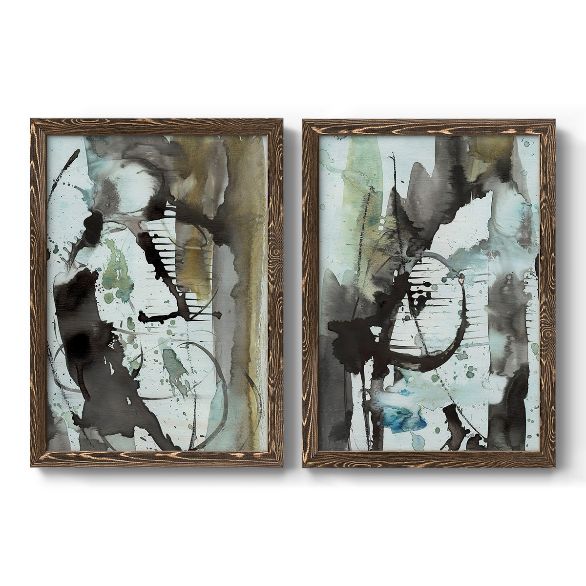 Lyrical Abstract I - Premium Framed Canvas 2 Piece Set - Ready to Hang