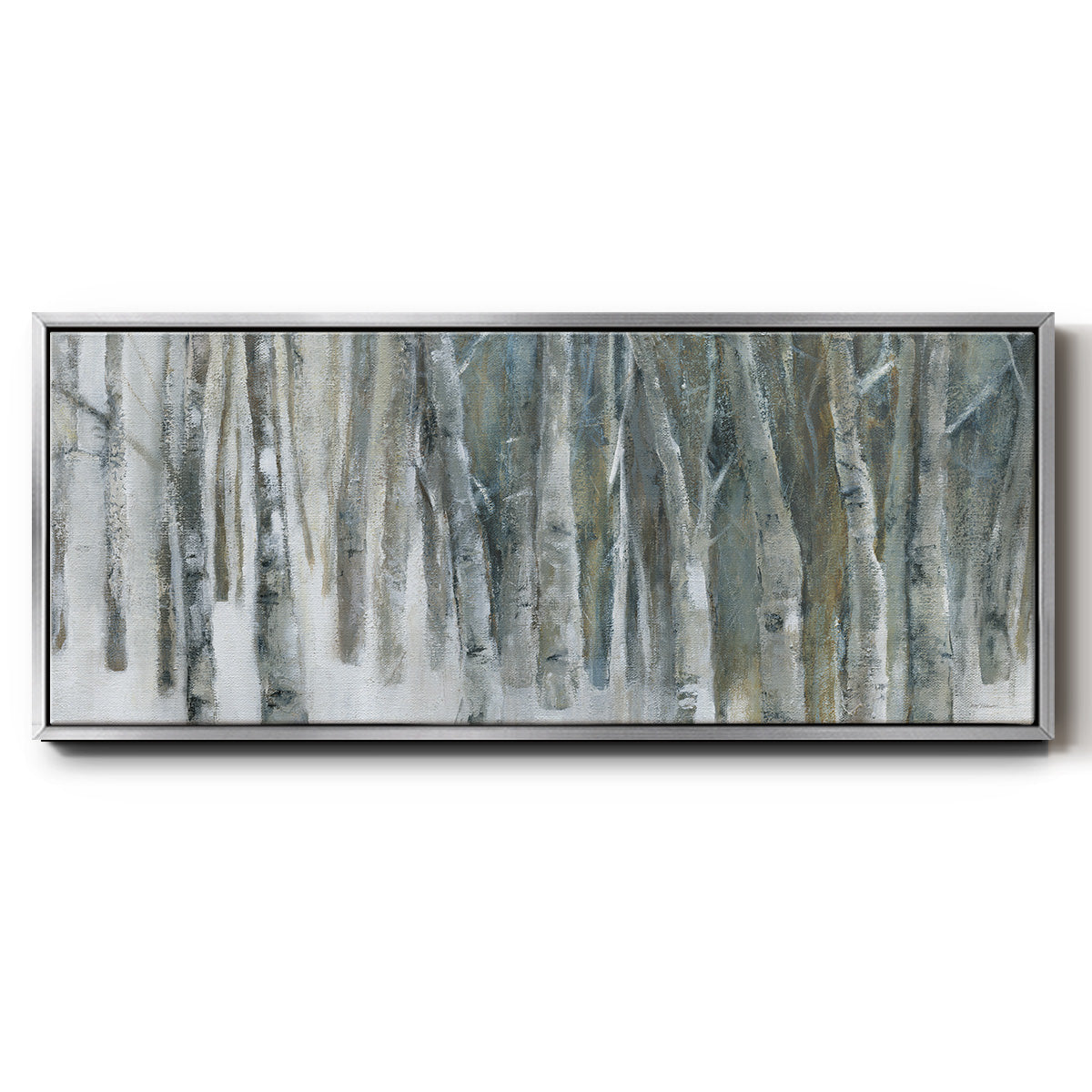 Banff Birch Grove - Floater Framed Canvas Print
