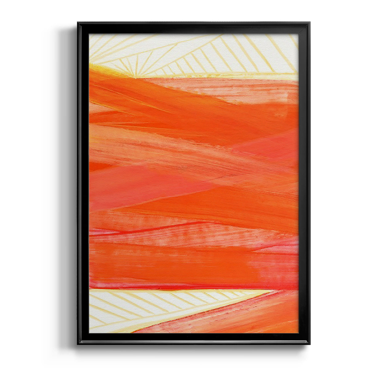 Warm Rays II - Modern Framed Canvas Print