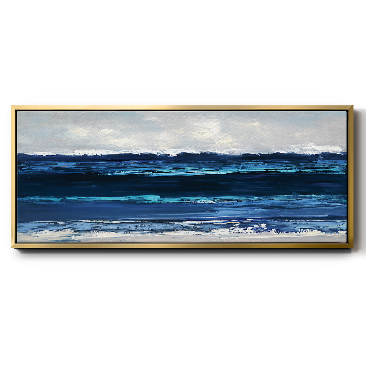 Beach Summer Surf - Floater Framed Canvas Print