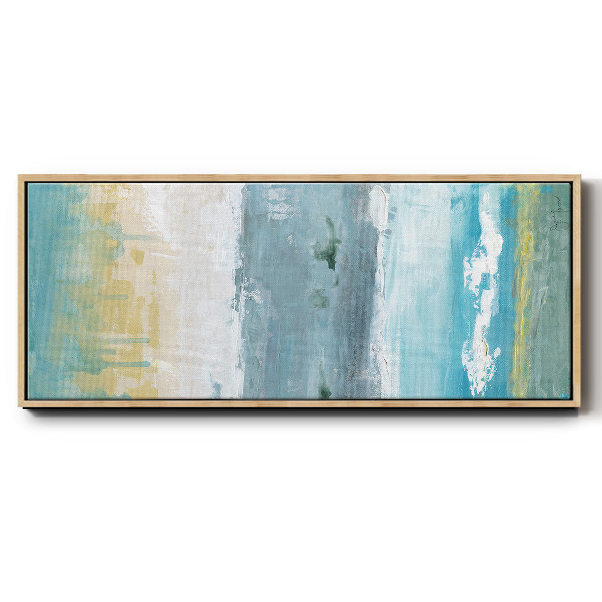 Beach Walk II - Floater Framed Canvas Print