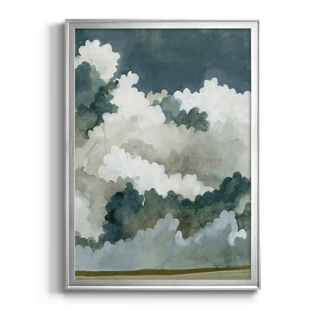 Vast Neutral Sky - Modern Framed Canvas Print