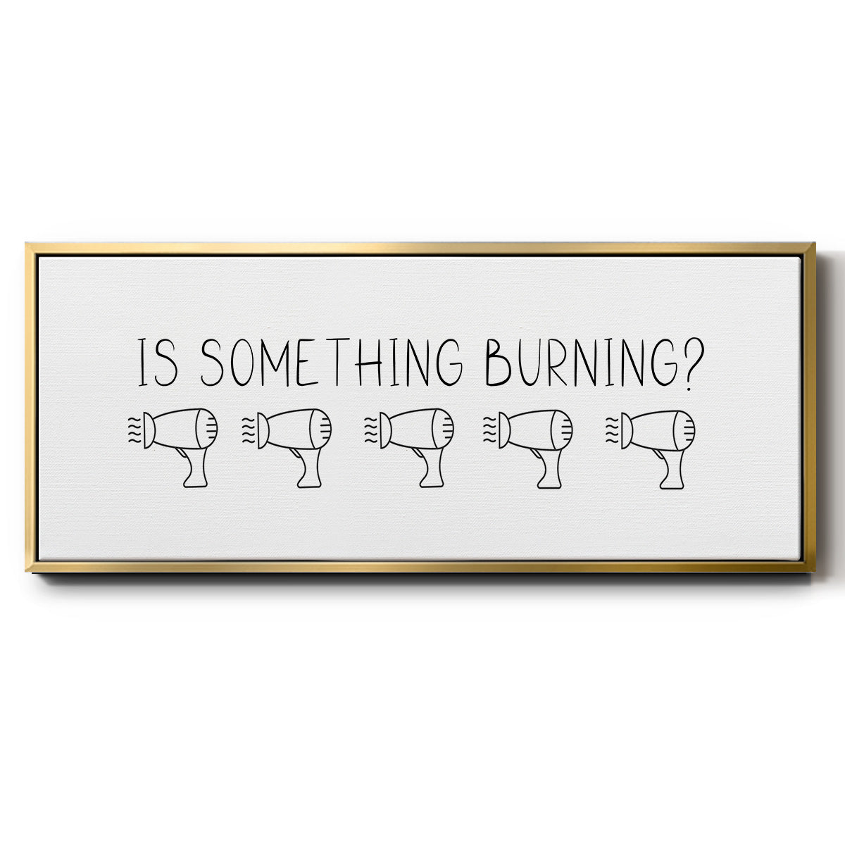 Is Something Burning? - Floater Framed Canvas Print