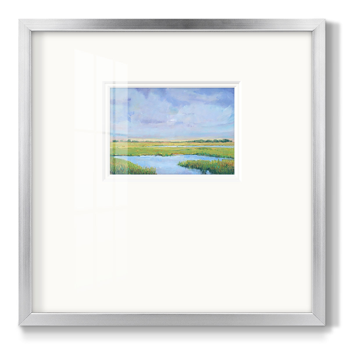 Summer Marsh I - Double Matboard Framed Print