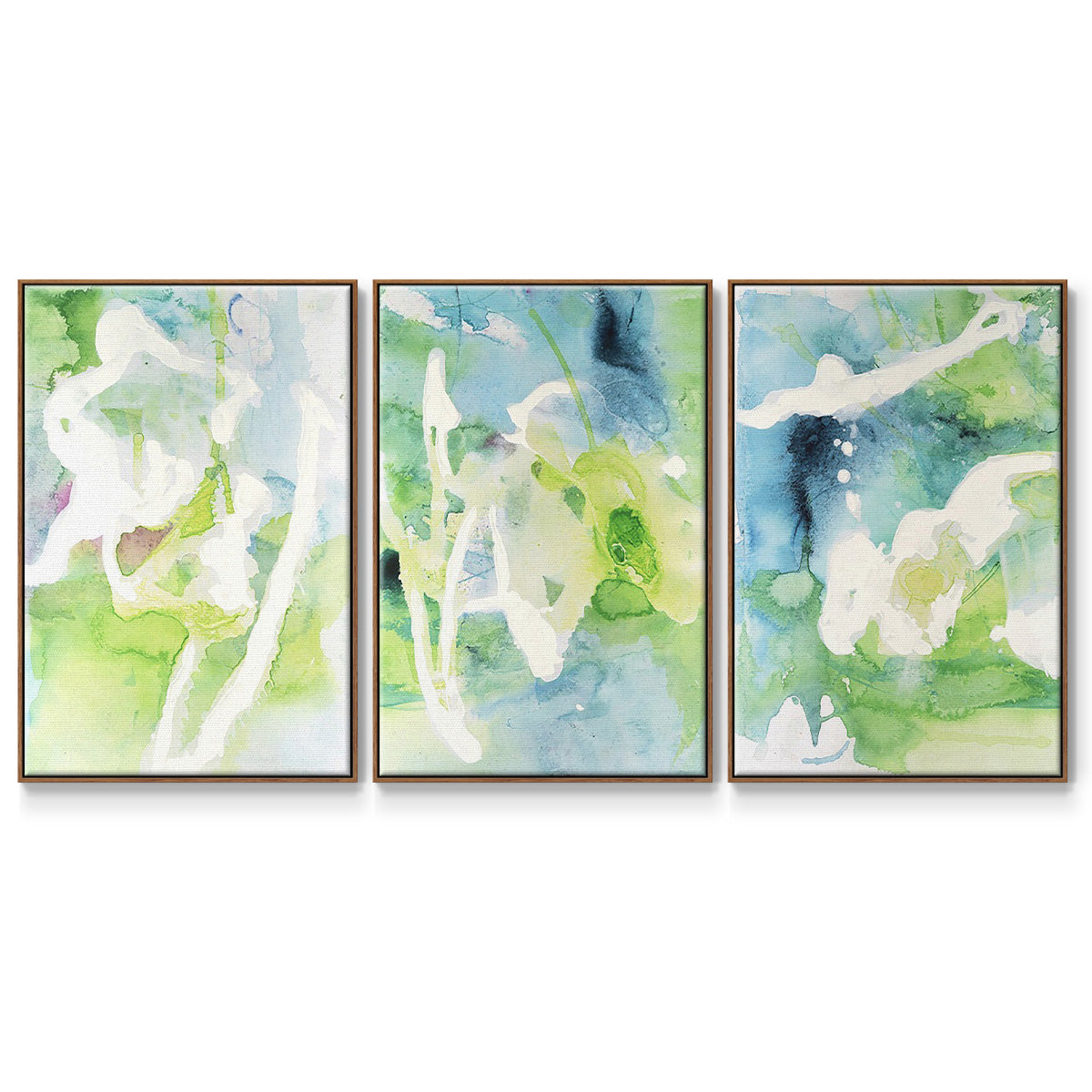 Rising Above I - Framed Premium Gallery Wrapped Canvas L Frame 3 Piece Set - Ready to Hang