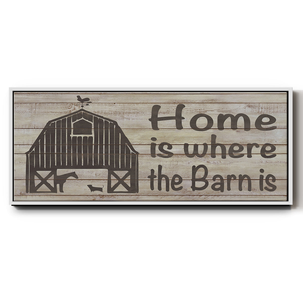 Home & Farm III - Floater Framed Canvas Print