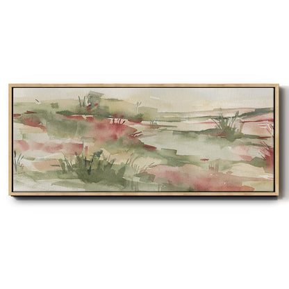 Rust Grasslands I - Floater Framed Canvas Print