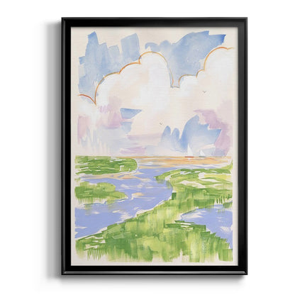 Low Country River Vista II - Modern Framed Canvas Print