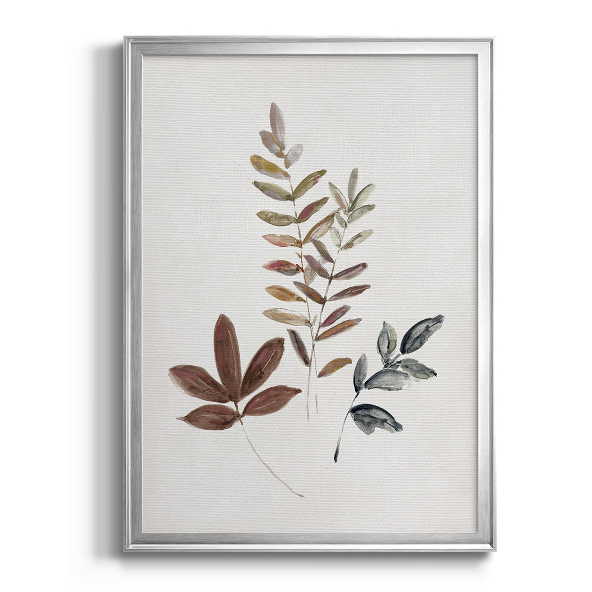 Autumn Leaves II - Modern Framed Canvas Print