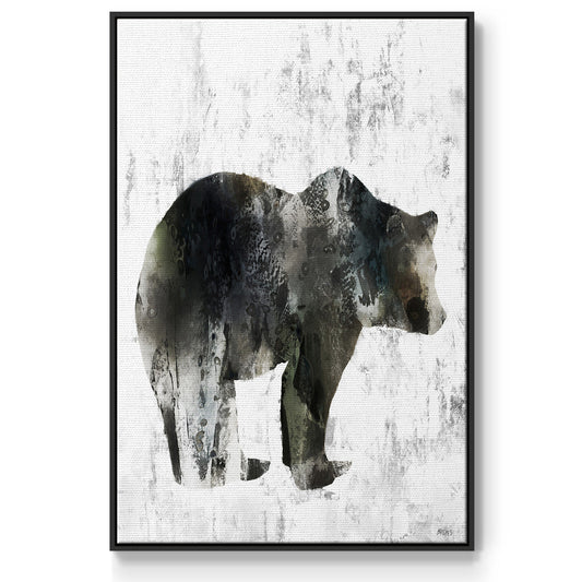 Bear Totem - Floater Framed Canvas Print