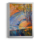 Cadmium Winter Solstice III - Modern Framed Canvas Print