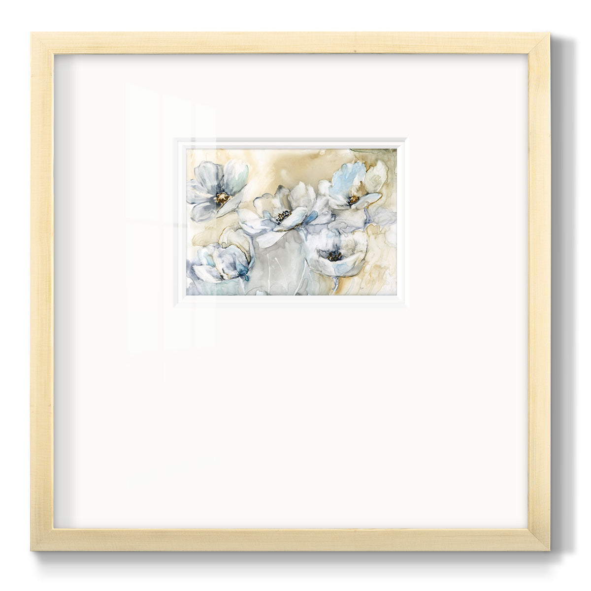 Soft Blooms - Double Matboard Framed Print