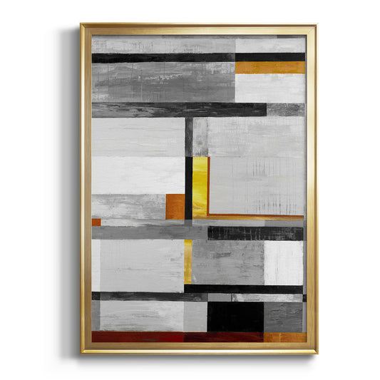 Retro Spectrum V7 - Modern Framed Canvas Print