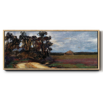 The Road and the House - Floater Framed Canvas Print
