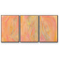 Patterned Leaf Shapes I - Framed Premium Gallery Wrapped Canvas L Frame 3 Piece Set - Ready to Hang