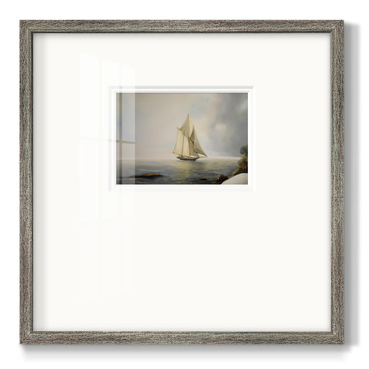 Foggy Sail I - Double Matboard Framed Print