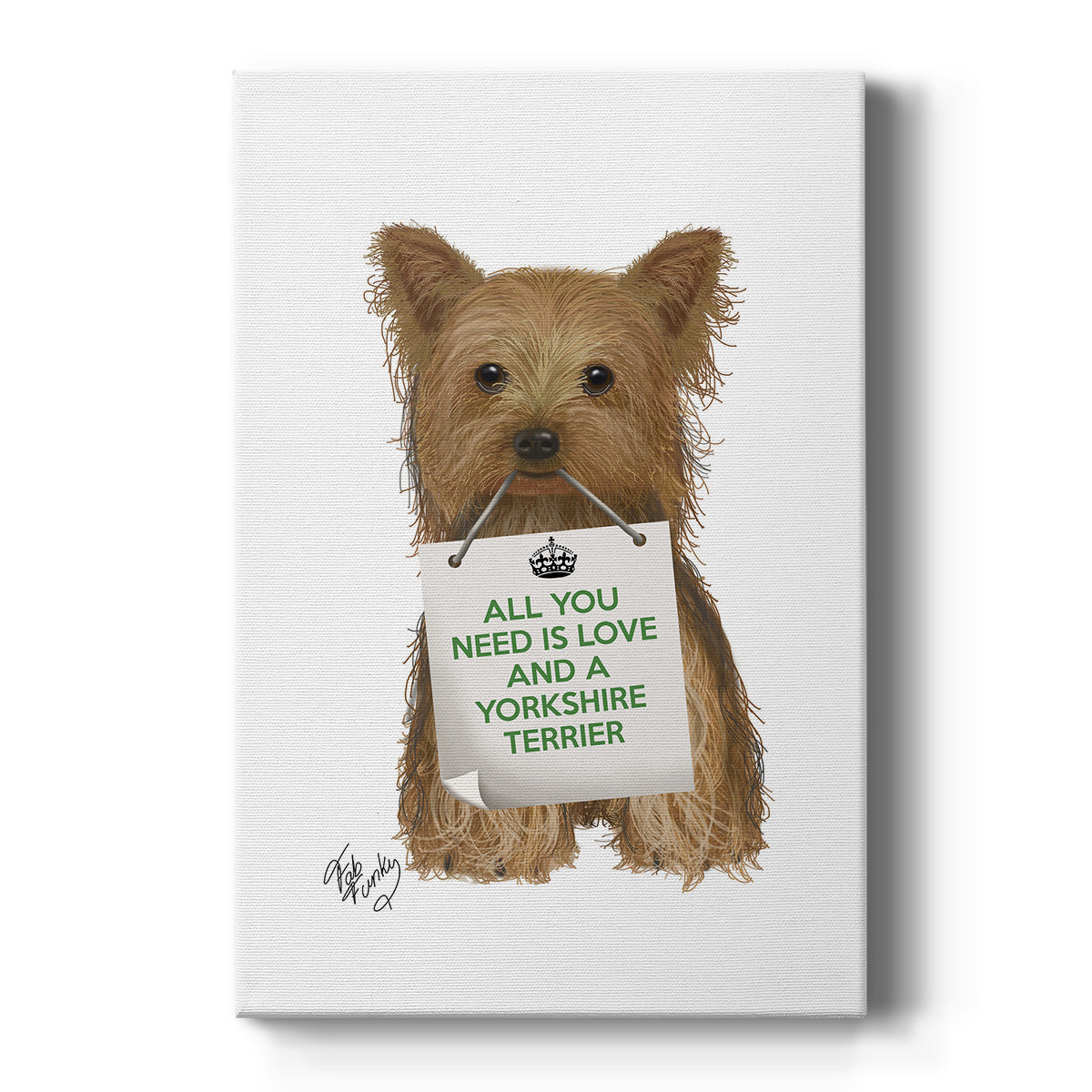 Love and Yorkshire Terrier Premium Gallery Wrapped Canvas - Ready to Hang