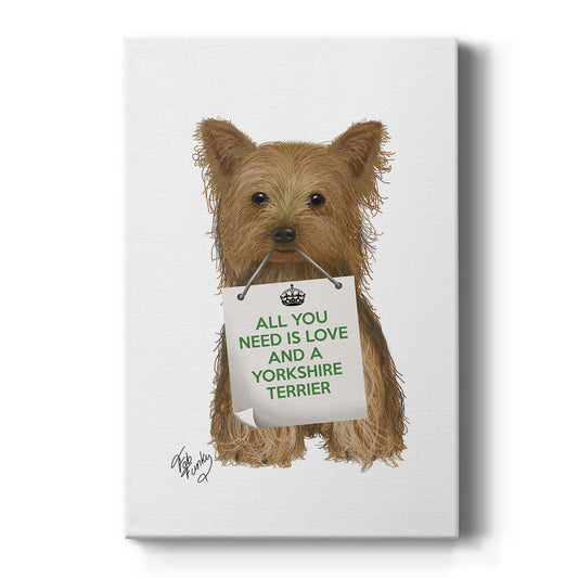 Love and Yorkshire Terrier - Canvas Art Print