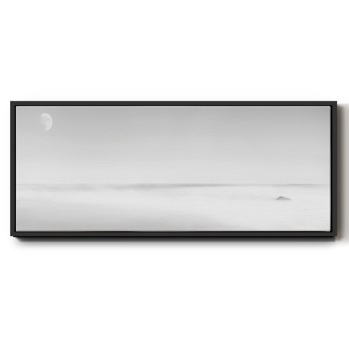 Black & White Water Panel XV - Floater Framed Canvas Print