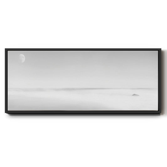 Black & White Water Panel XV - Floater Framed Canvas Print
