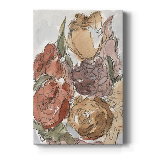 Cropped Floral Arrangement II - Canvas Art Print