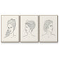 Greek Busts I - Floater Framed Canvas Set
