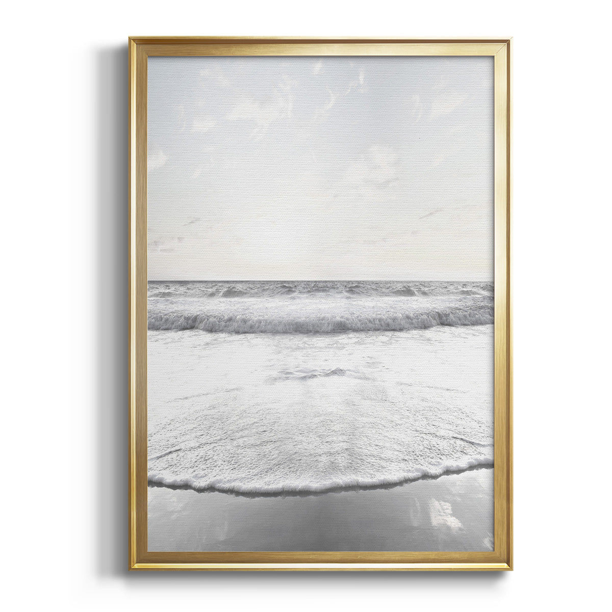 Serene Shore - Modern Framed Canvas Print