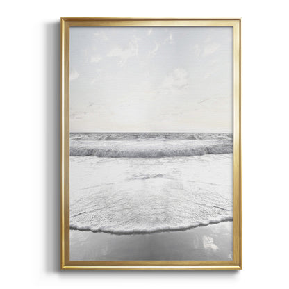 Serene Shore - Modern Framed Canvas Print