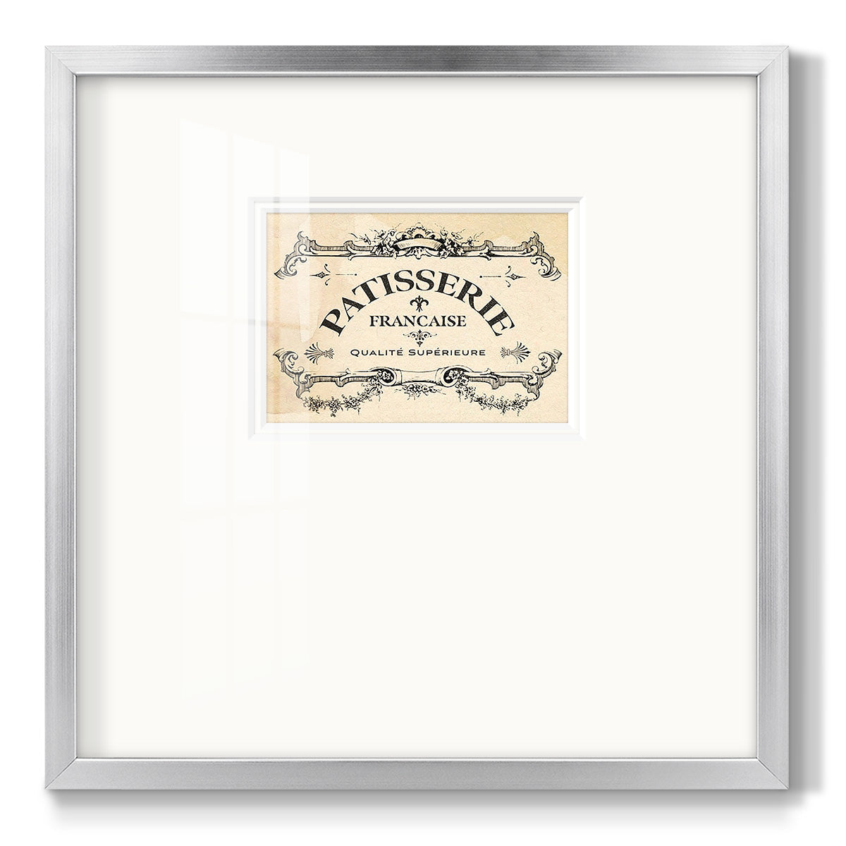 Antique French Label I Premium Framed Print Double Matboard