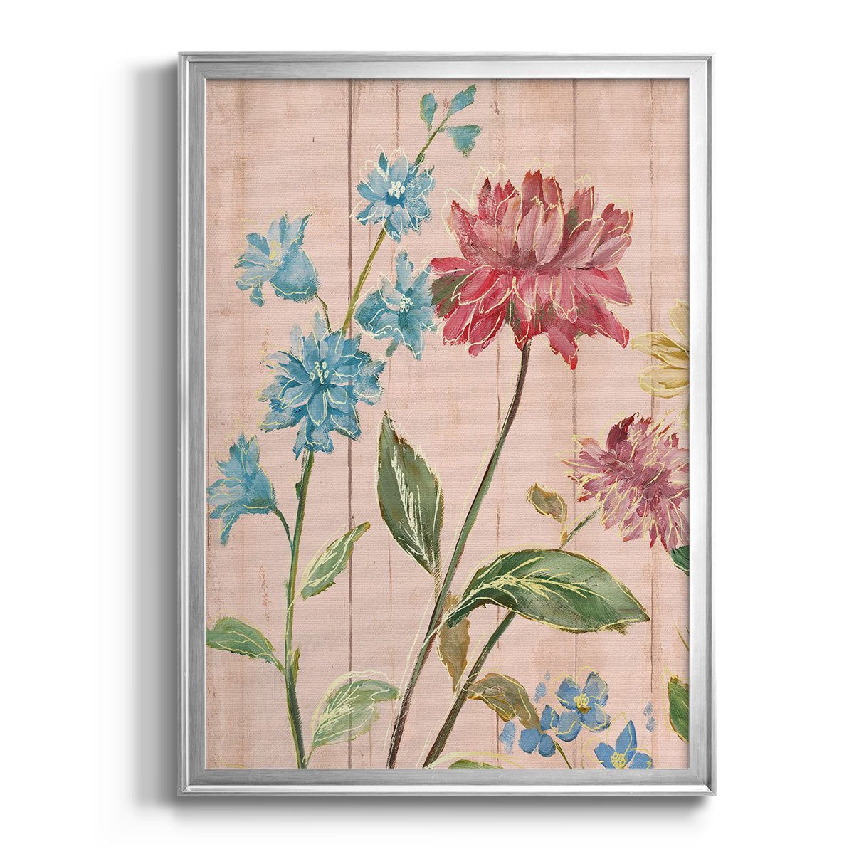 Wildflower Flutter I - Modern Framed Canvas Print