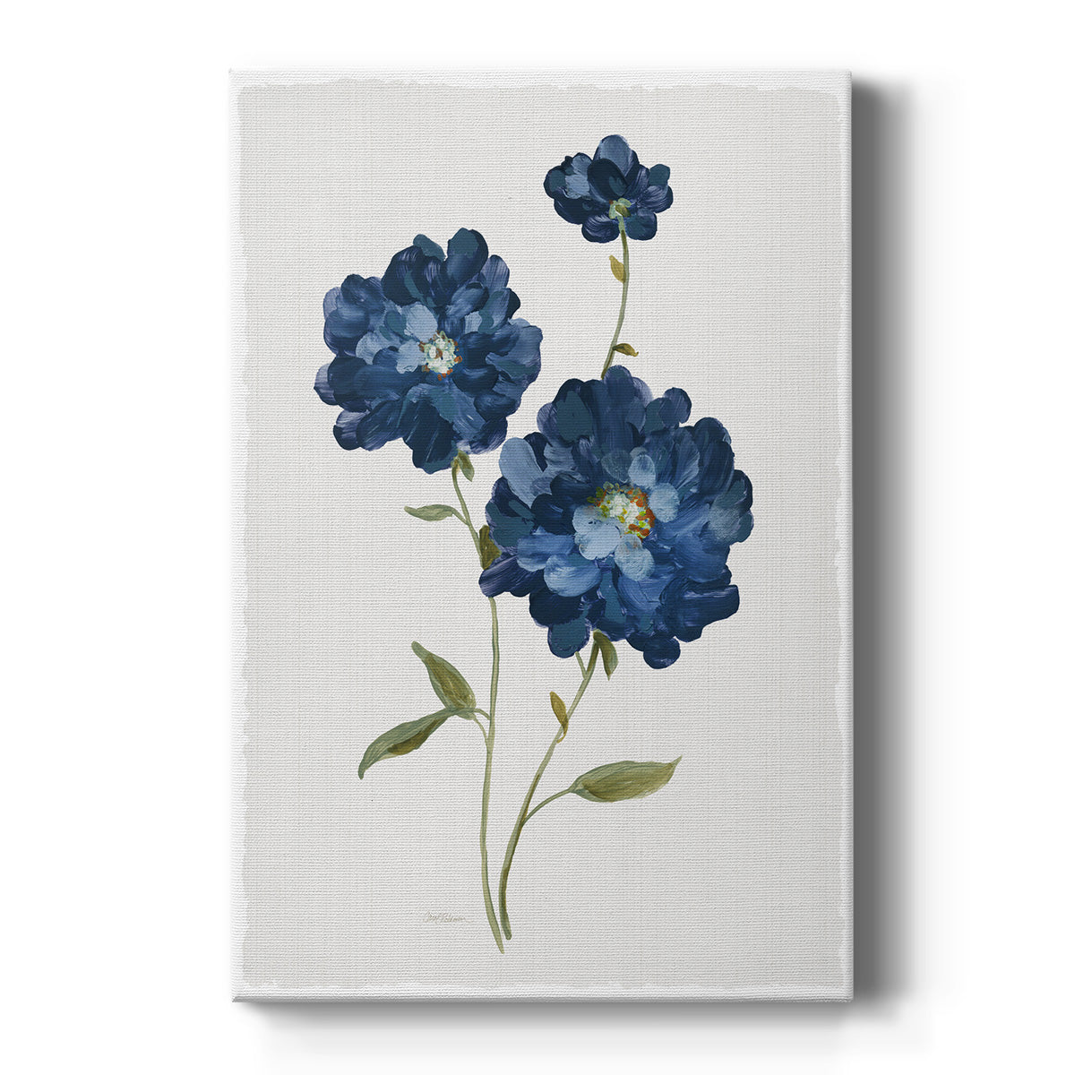 Blue Mums - Canvas Art Print