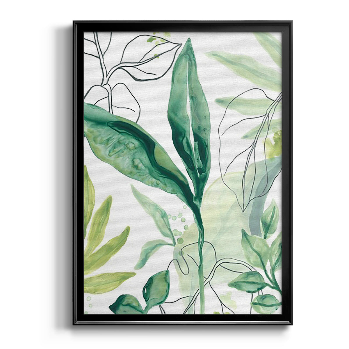 Tropical Palm Chorus IV - Modern Framed Canvas Print