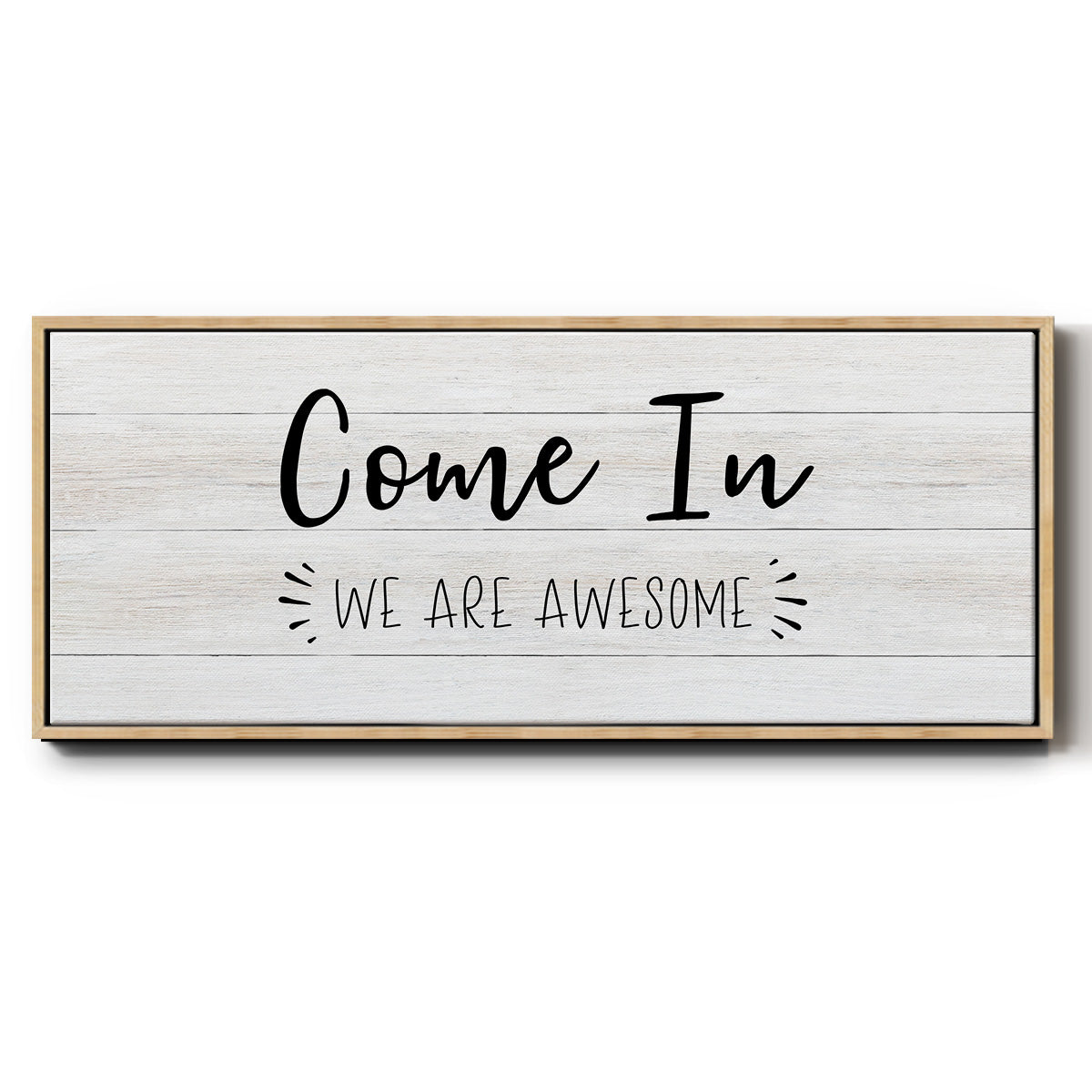 Come In - Floater Framed Canvas Print