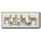 Llama Party - Floater Framed Canvas Print