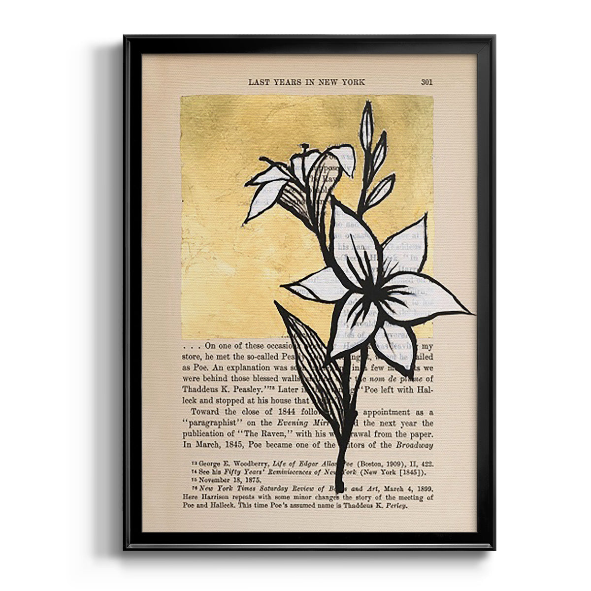 Floral Diary I - Modern Framed Canvas Print