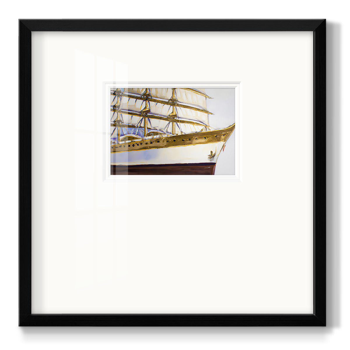 Golden Ship IV - Double Matboard Framed Print